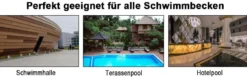 Aufrollsystem Poolwickelrolle für Abdeckungen und Solarplanen Rollensystem mit Gurten Aluminium 5,5M