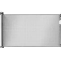 Ausziehbares Türschutzgitter Treppenschutzgitter Absperrgitter für Babys 146 x 86 cm Grau