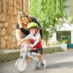 Baby-Dreirad Dreirad für Kinder im Altervon 1-3 Jahren Balance Bike Kinderlaufrad Lauflernrad Rosa