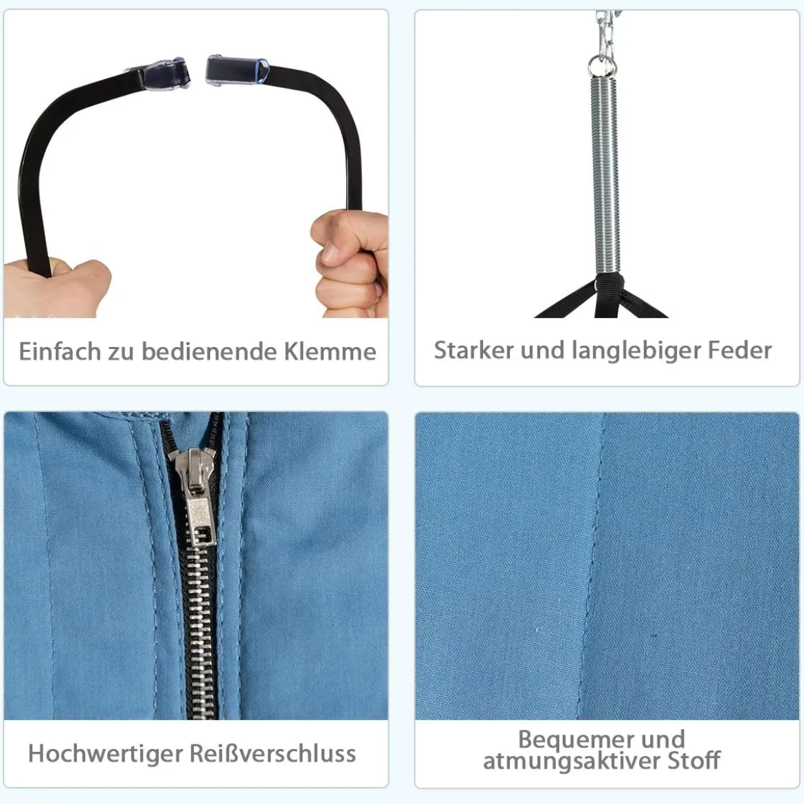 Baby Jumper Türhopser Babyschaukel Verstellbarer Baby-Hängeschaukelsitz Blau