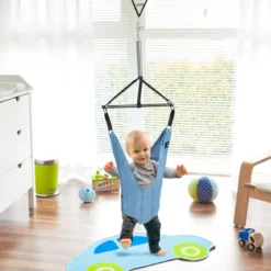 Baby Jumper Türhopser Babyschaukel Verstellbarer Baby-Hängeschaukelsitz Blau