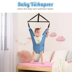 Baby Jumper Türhopser Babyschaukel Verstellbarer Baby-Hängeschaukelsitz Blau