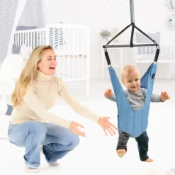 Baby Jumper Türhopser Babyschaukel Verstellbarer Baby-Hängeschaukelsitz Blau