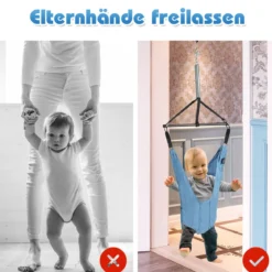 Baby Jumper Türhopser Babyschaukel Verstellbarer Baby-Hängeschaukelsitz Blau