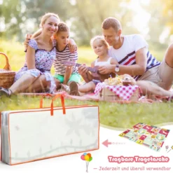 Baby Krabbeldecke Spielmatte faltbar Babymatte doppelseitig Spielteppich Rot