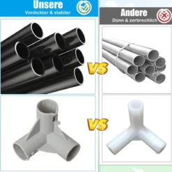 Baby Laufstall mit 50 Bällen & 2 Türen & Atmungsaktivem Netz & Reißverschluss Grau-Fische
