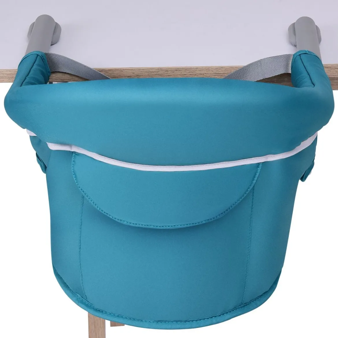Baby Tischsitz Babysitz klappbar mit Befestigungsclip Hochstuhl Hellblau