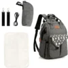 Baby Wickelrucksack Wickeltasche multifunktional Babytasche Grau