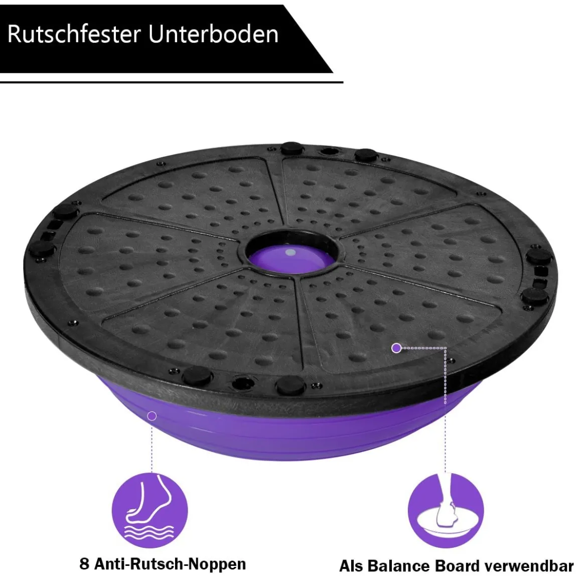 Balance Trainer Ball Yoga Pilates Gymnastikball Körperbalance Flexibilität Rehabilitation ø59cm