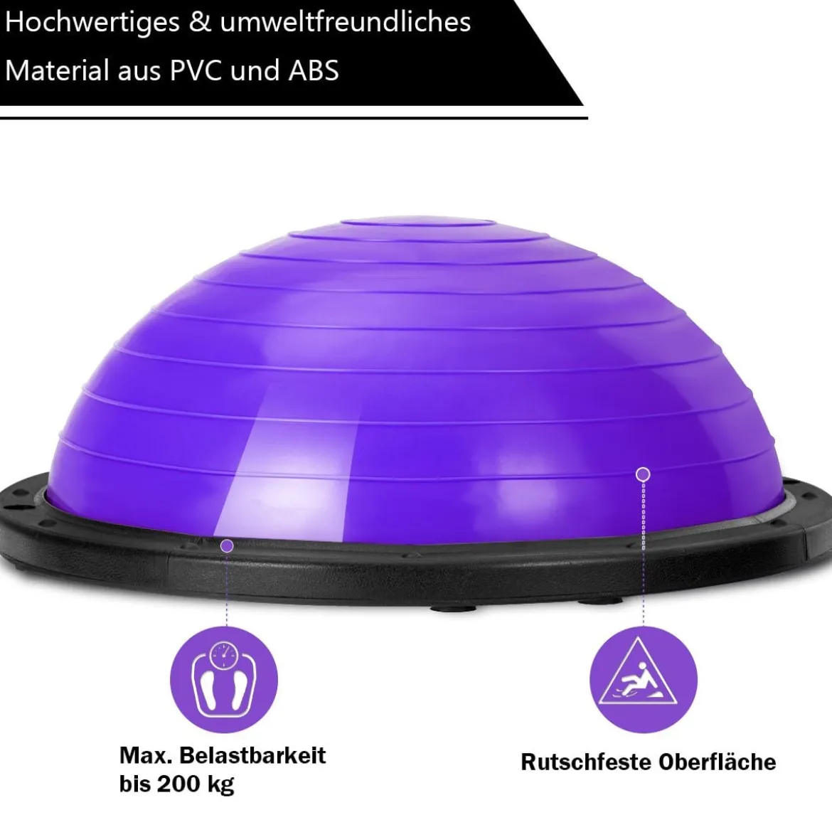 Balance Trainer Ball Yoga Pilates Gymnastikball Körperbalance Flexibilität Rehabilitation ø59cm