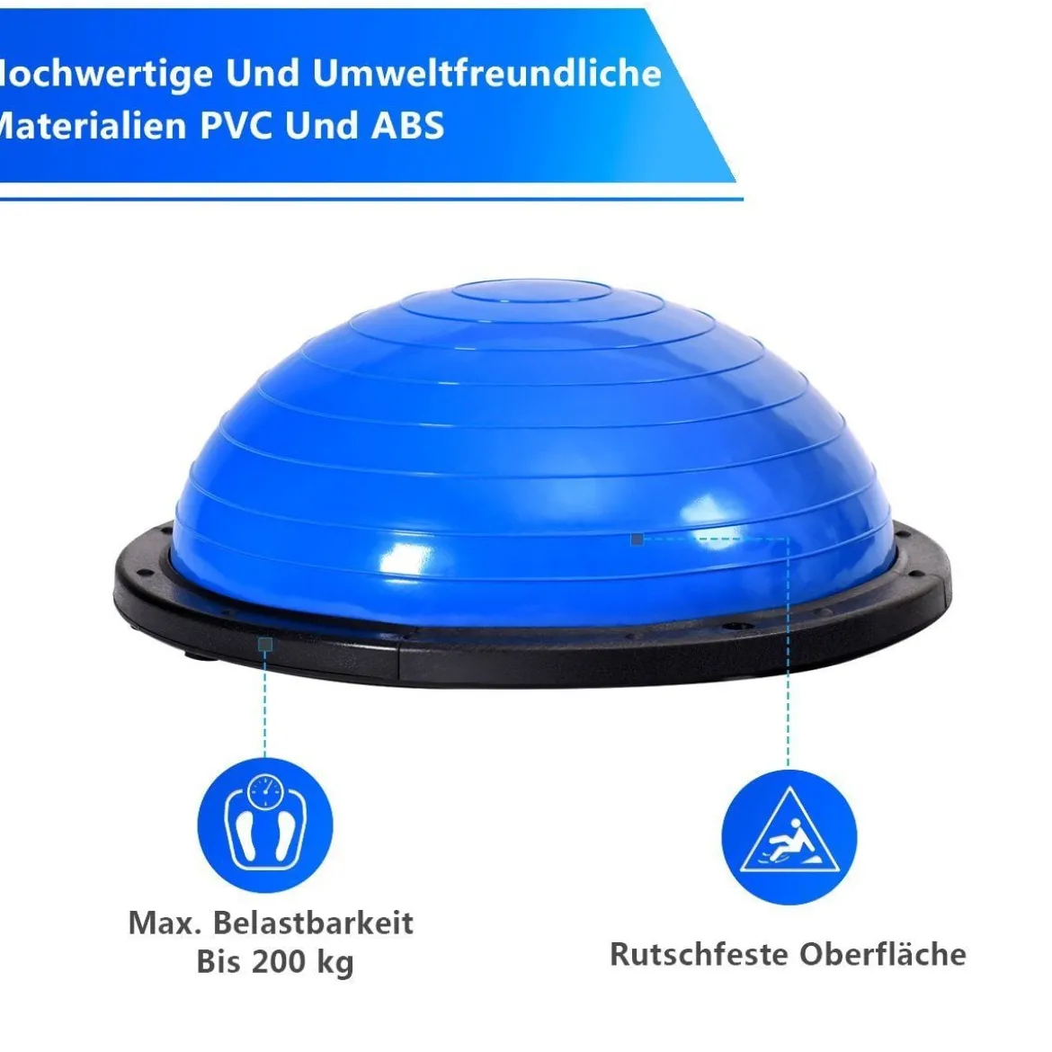 Balance Trainer Ball Yoga Pilates Gymnastikball Körperbalance Flexibilität Rehabilitation ø59cm