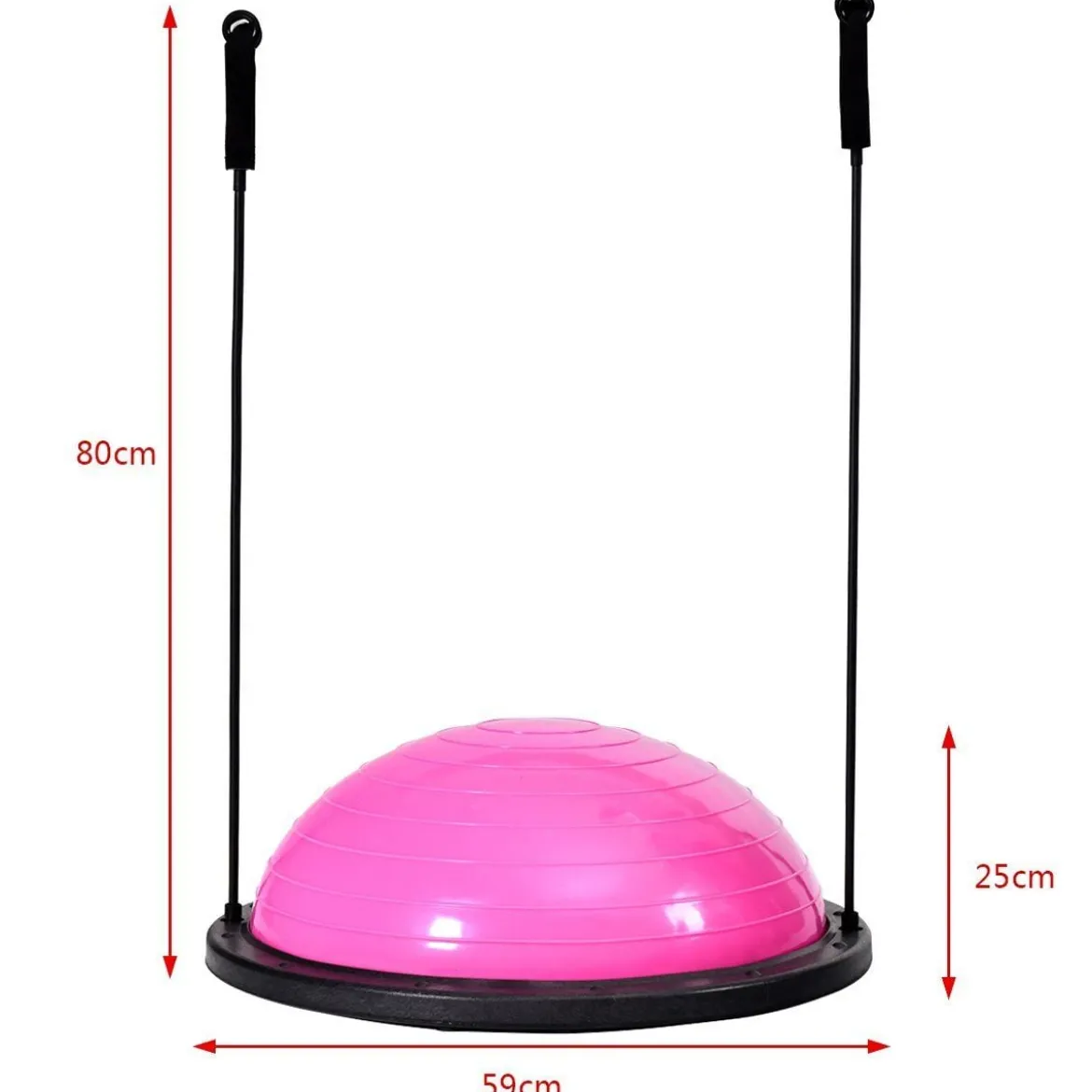 Balance Trainer Ball Yoga Pilates Gymnastikball Körperbalance Flexibilität Rehabilitation ø59cm- rosa