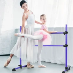 Ballet-Bar Ballettstange Ballett/Stretch Barre Höhenverstellbar Mobil Lila 124,5x 71 x 120CM