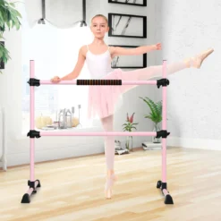 Ballet-Bar Ballettstange Ballett/Stretch Barre Höhenverstellbar Mobil Rosa 123 x 71 x 119CM