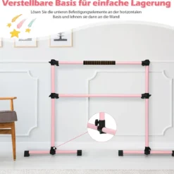 Ballet-Bar Ballettstange Ballett/Stretch Barre Höhenverstellbar Mobil Rosa 123 x 71 x 119CM