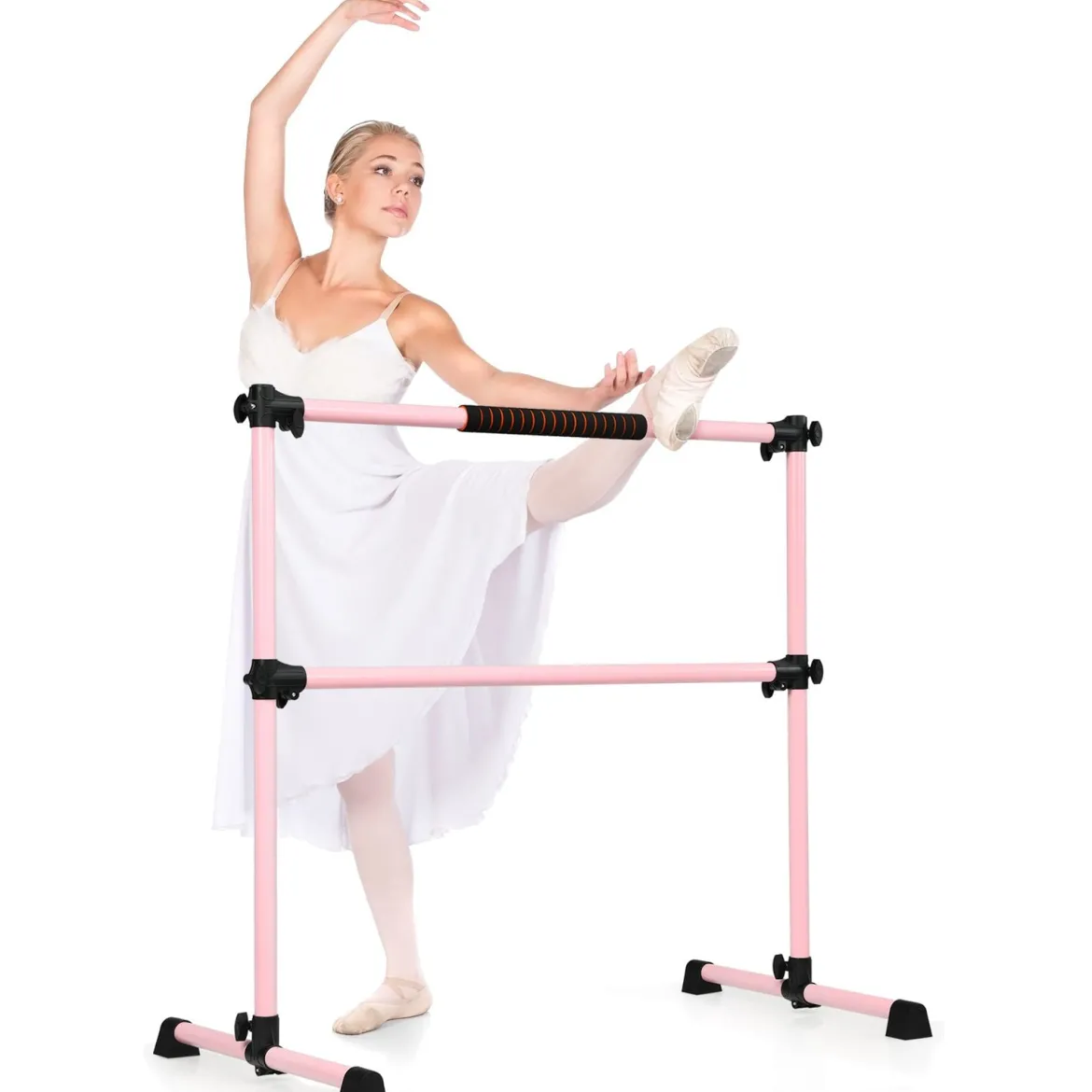 Ballet-Bar Ballettstange Ballett/Stretch Barre Höhenverstellbar Mobil Rosa 123 x 71 x 119CM