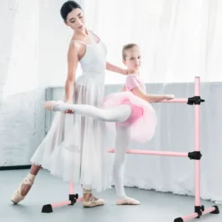 Ballet-Bar Ballettstange Ballett/Stretch Barre Höhenverstellbar Mobil Rosa 123 x 71 x 119CM