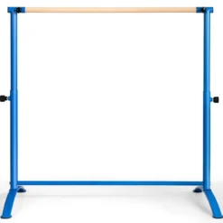 Ballettstange freistehende Tanzstange mit 4-facher Höhenverstellung 121 x 64 x 100-130 cm Blau