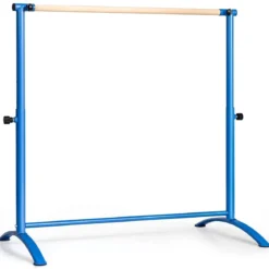 Ballettstange freistehende Tanzstange mit 4-facher Höhenverstellung 121 x 64 x 100-130 cm Blau