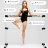Ballettstange mit verstellbarer Höhe doppelte Fitness-Ballettstange zum Tanzen und Dehnen Weiß