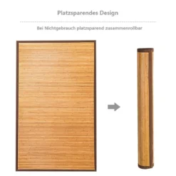 Bambusmatte Wohnzimmer Bambusteppich Bambus Küchenteppich 150 x 240 cm
