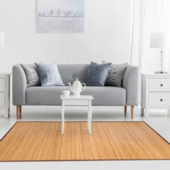 Bambusmatte Wohnzimmer Bambusteppich Bambus Küchenteppich 150 x 240 cm