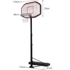 Basketballständer Basketballkorb Basketballanlage transportabel Basketball 200-305 cm