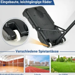 Basketballständer 90/158-210 cm höhenverstellbar Basketballkorb mit Ständer wetterbeständig Indoor Outdoor