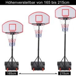 Basketballständer mobiler Basketballkorb mit Ständer Höhenverstellbar