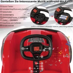 Batteriebetriebenes Go-Kart Kinderfahrzeug mit Fernsteuerung 85 x 53 x 40 cm Rot