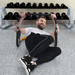 Bauchtrainer Bauchmuskeltrainer AB Trainer Roller mit Kissen für Crunches und Liegestütze