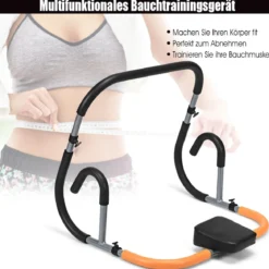 Bauchtrainer Bauchmuskeltrainer AB Trainer Roller mit Kissen für Crunches und Liegestütze