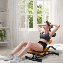 Bauchtrainer drehbar Bauchmuskeltrainer Allround Trainer mit 3 Fach Rückenlehne