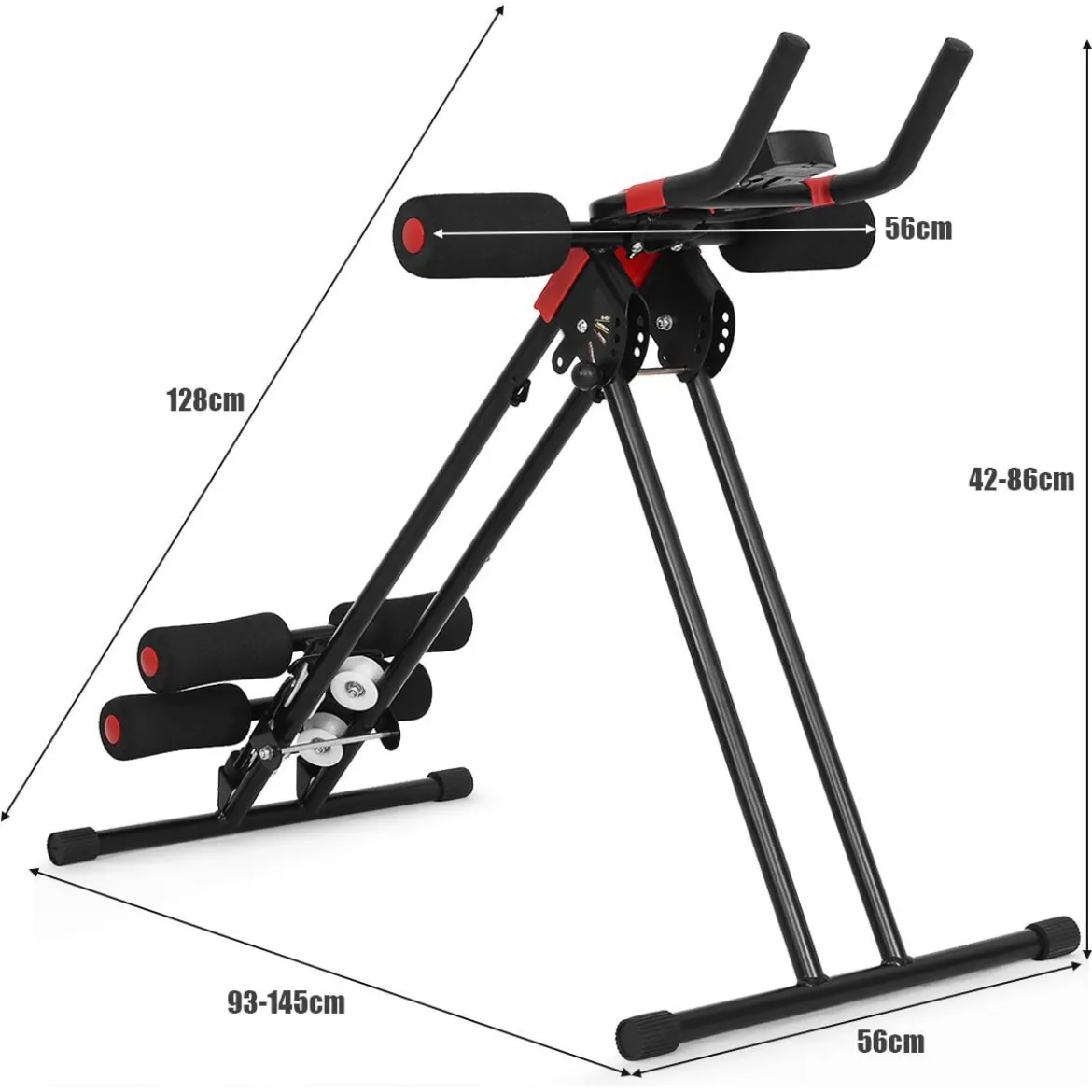 Bauchtrainer Rückentrainer AB Bauchmuskeltrainer klappbar Heimtrainer mit LCD-Display