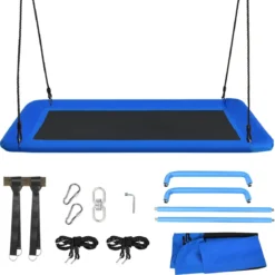 Baumschaukel Nestschaukel 100-180cm verstellbaren Seil Indoor & Outdoor-Baumschaukel Schaukel Blau/Grün/Bunt