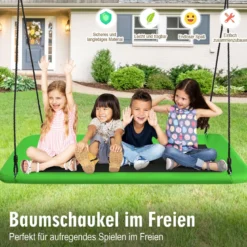 Baumschaukel Nestschaukel 100-180cm verstellbaren Seil Indoor & Outdoor-Baumschaukel Schaukel Blau/Grün/Bunt