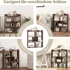 Bücherregal mit 7 Würfeln Standregal Würfelregal Aufbewahrungsregal 80 x 20 x 90 cm