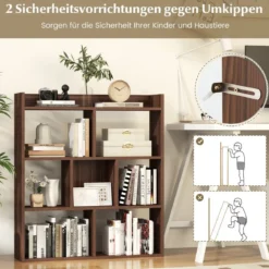 Bücherregal mit 7 Würfeln Standregal Würfelregal Aufbewahrungsregal 80 x 20 x 90 cm