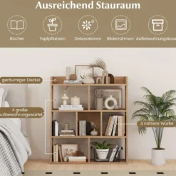 Bücherregal mit 7 Würfeln Standregal Würfelregal Aufbewahrungsregal 80 x 20 x 90 cm