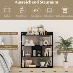 Bücherregal mit 7 Würfeln Standregal Würfelregal Aufbewahrungsregal 80 x 20 x 90 cm