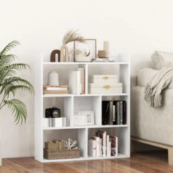 Bücherregal mit 7 Würfeln Standregal Würfelregal Aufbewahrungsregal 80 x 20 x 90 cm