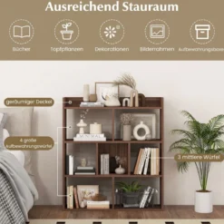 Bücherregal mit 7 Würfeln Standregal Würfelregal Aufbewahrungsregal 80 x 20 x 90 cm