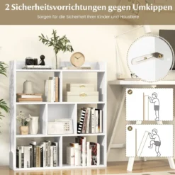 Bücherregal mit 7 Würfeln Standregal Würfelregal Aufbewahrungsregal 80 x 20 x 90 cm