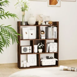 Bücherregal mit 7 Würfeln Standregal Würfelregal Aufbewahrungsregal 80 x 20 x 90 cm
