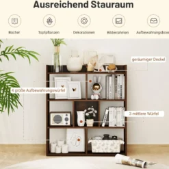 Bücherregal mit 7 Würfeln Standregal Würfelregal Aufbewahrungsregal 80 x 20 x 90 cm