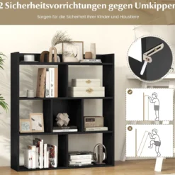 Bücherregal mit 7 Würfeln Standregal Würfelregal Aufbewahrungsregal 80 x 20 x 90 cm