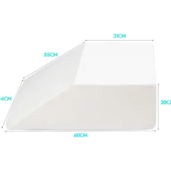 Bein-Kissen Beinruhekissen Beinhochlagerungskissen mit waschbarem Bezug Weiß 60 x 54 x 20 cm