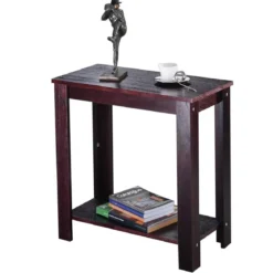 Beistelltisch Couchtisch Wohnzimmertisch Telefontisch Schwarz Holz 60 x 30 x 61 CM