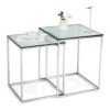 Beistelltische 2er Tischset aus Glas mit Kunstglasplatte