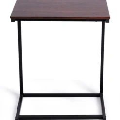 Beistelltisch Laptoptisch Computertisch PC Tisch Seitentisch Metall + Holz 55 x 35 x 65 cm Kaffee